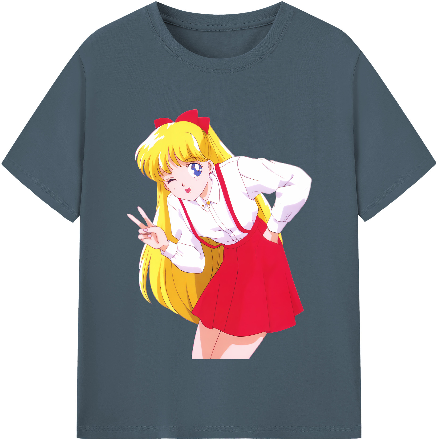 （画像用） 美少女戦士セーラームーン 愛野 美奈子 あいの みなこ Sailor Moon Aino Minako 綿100％半袖Tシャツ（フロントプリント）